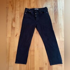 Levi’s premium wedgie straight size 27 women’s black wash